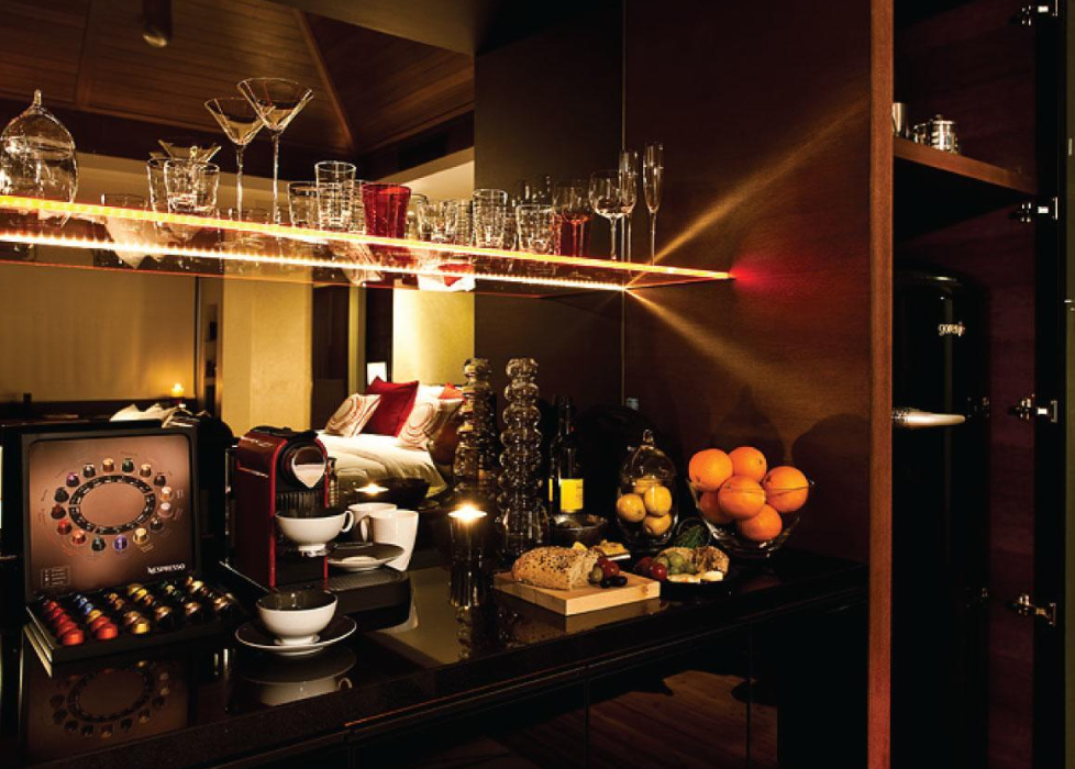 MAXI BAR（别墅内酒吧） dining美食的图片集（ 爆米花、冰淇淋 ），印度洋三大明珠马尔代夫,尼亚玛 Niyama Maldives