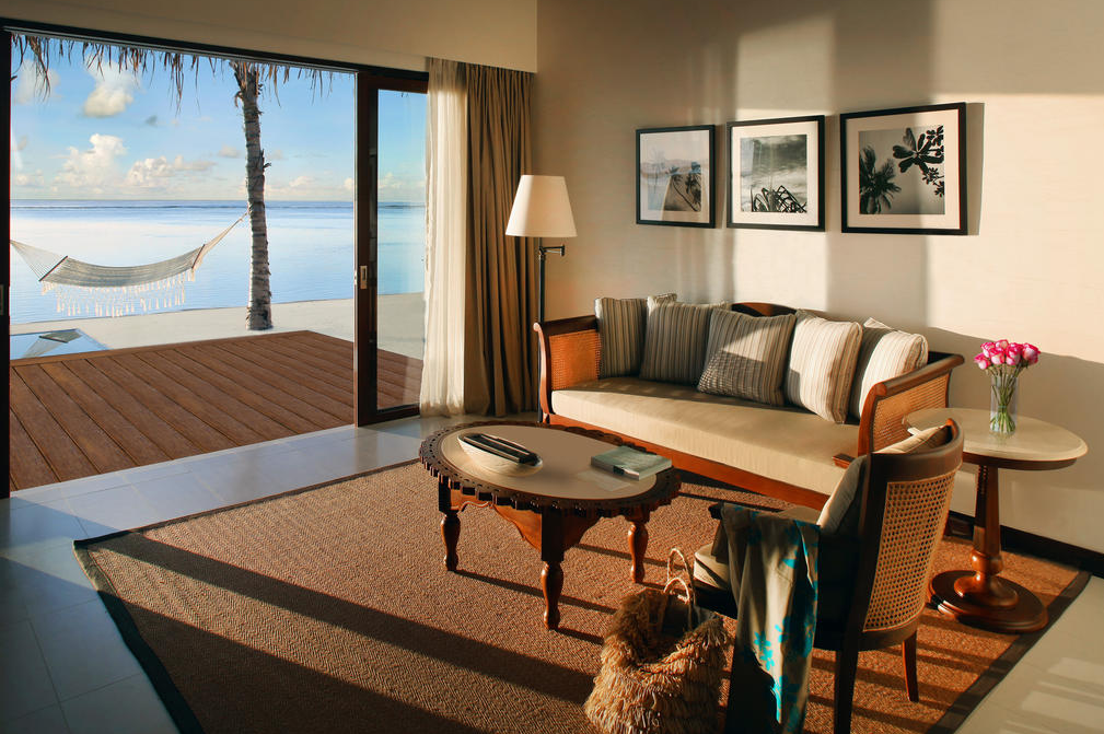 房型内部设施图片参考，如无边泳池与电视及音响， 沙滩别墅-Beach Villa maldievs(瑞喜登|瑞喜敦 The Residence) 