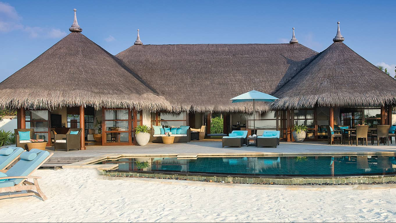 双卧室皇家沙滩别墅-Two bedroom royal beach villa 房型图片及房间装修风格(小四季|四季库达呼拉 Fourseasons Kuda)海岛马尔代夫 