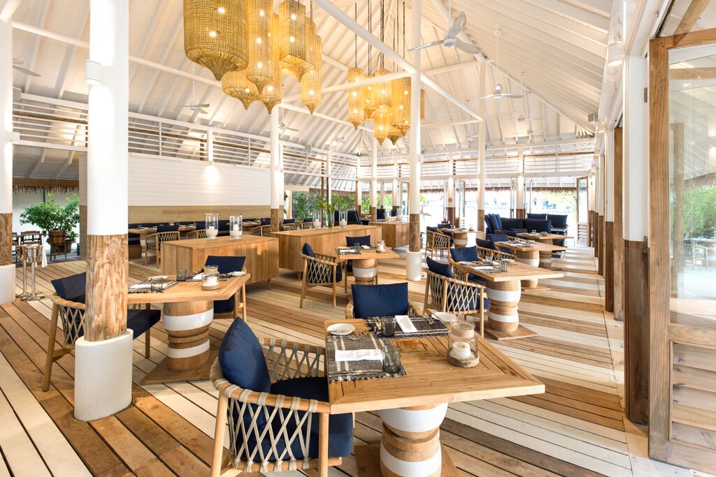 可可亚岛 Cocoa Maldives,dining时间( 7:00 - 10:30，12:00 - 15:00，7:00 - 10:00 )美食攻略 Ufaa（主餐厅） ，方便大家选岛（海岸线假期一级代理提供），海岛马尔代夫maldives