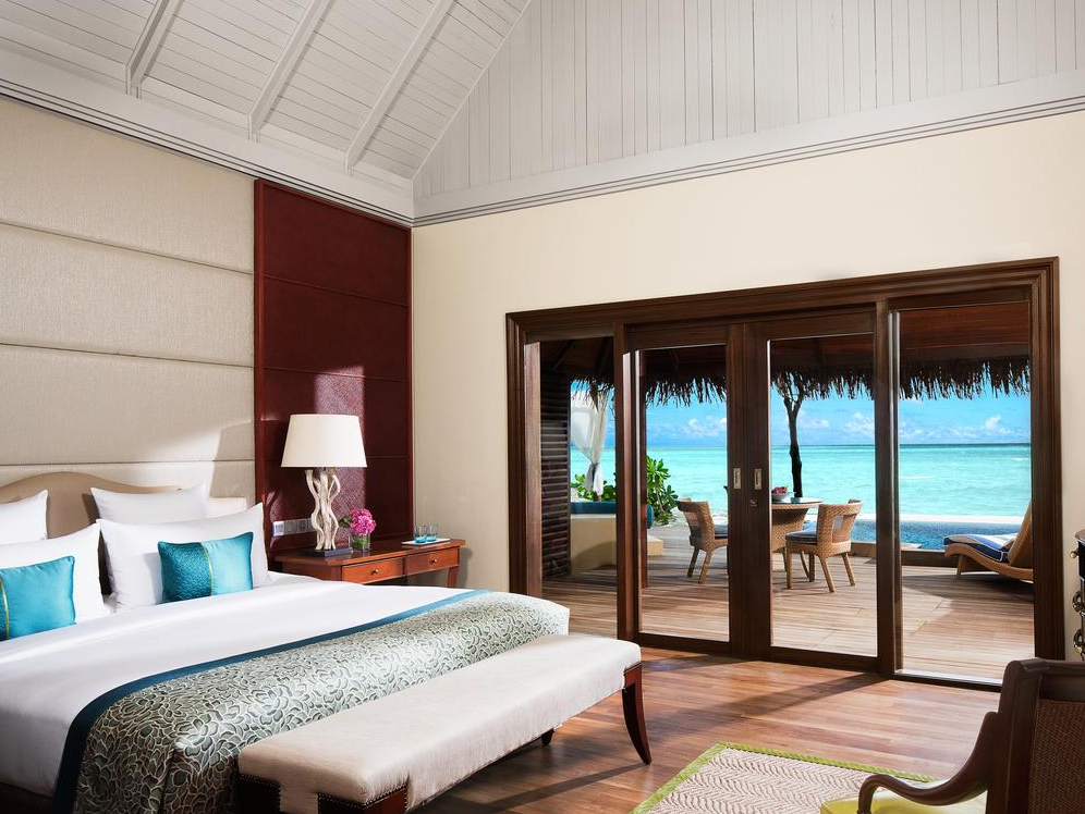 带超大泳池的豪华沙滩别墅-Deluxe Beach Villas with Oversized Plunge Pool 房型图片及房间装修风格(泰姬珍品岛|泰姬魅力 Taj Exotica)海岛马尔代夫 