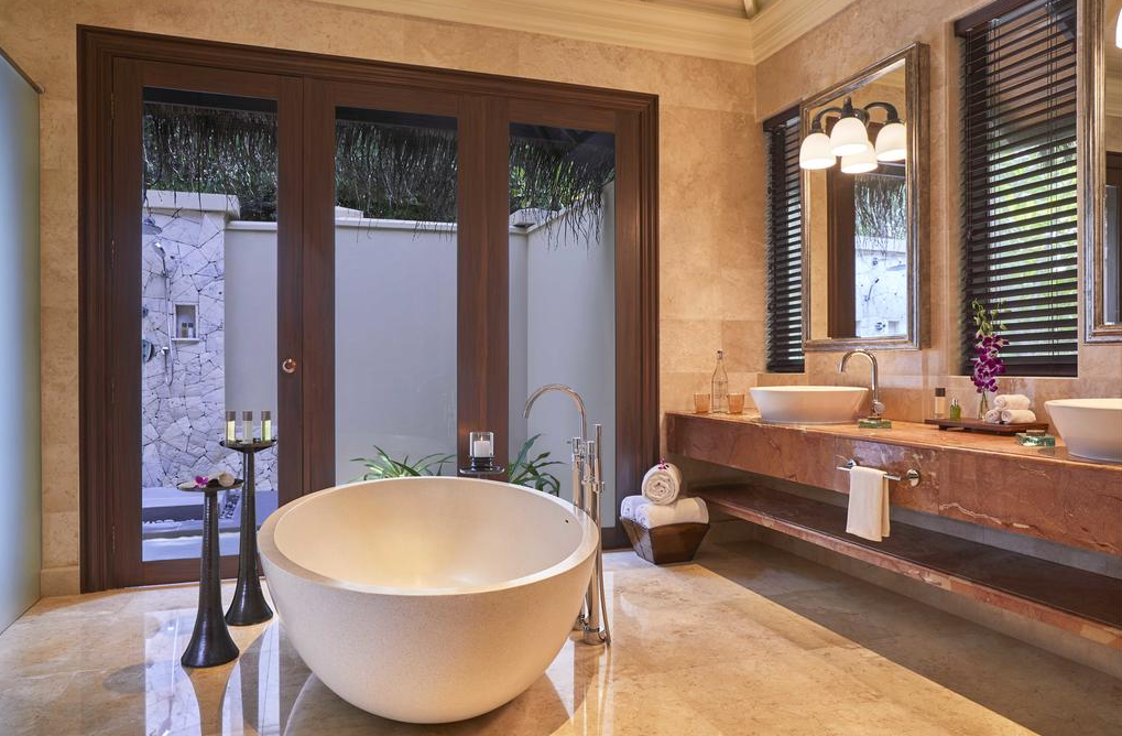 单卧室沙滩泳池套房-One bedroom beach villa suite with pool 房型图片及房间装修风格(泰姬珍品岛|泰姬魅力 Taj Exotica)海岛马尔代夫 