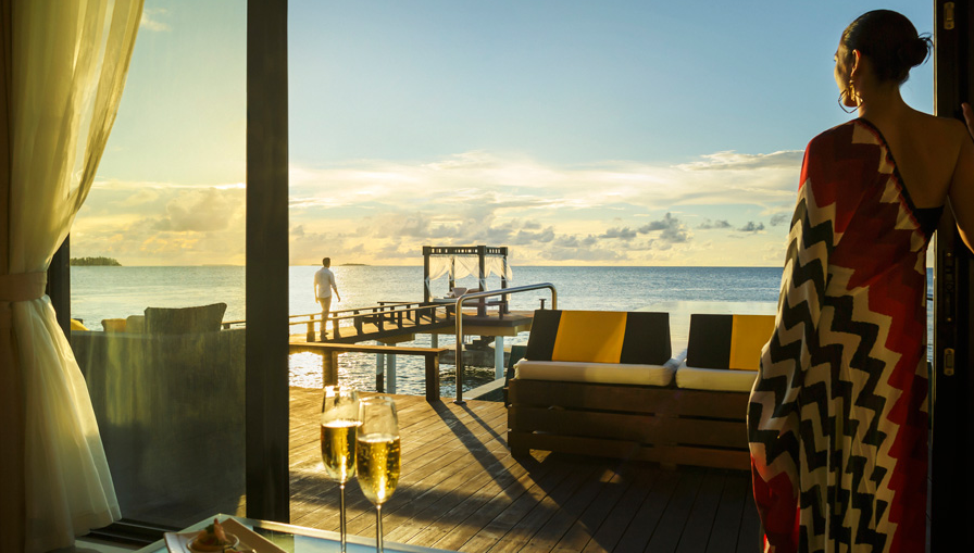 In-Ocean Sunset Pool Villa With Sala-日落海中阁带瑜伽亭 房型图片及房间装修风格(薇拉瓦鲁岛|AV岛|海龟岛 Angsana velavaru)海岛马尔代夫 