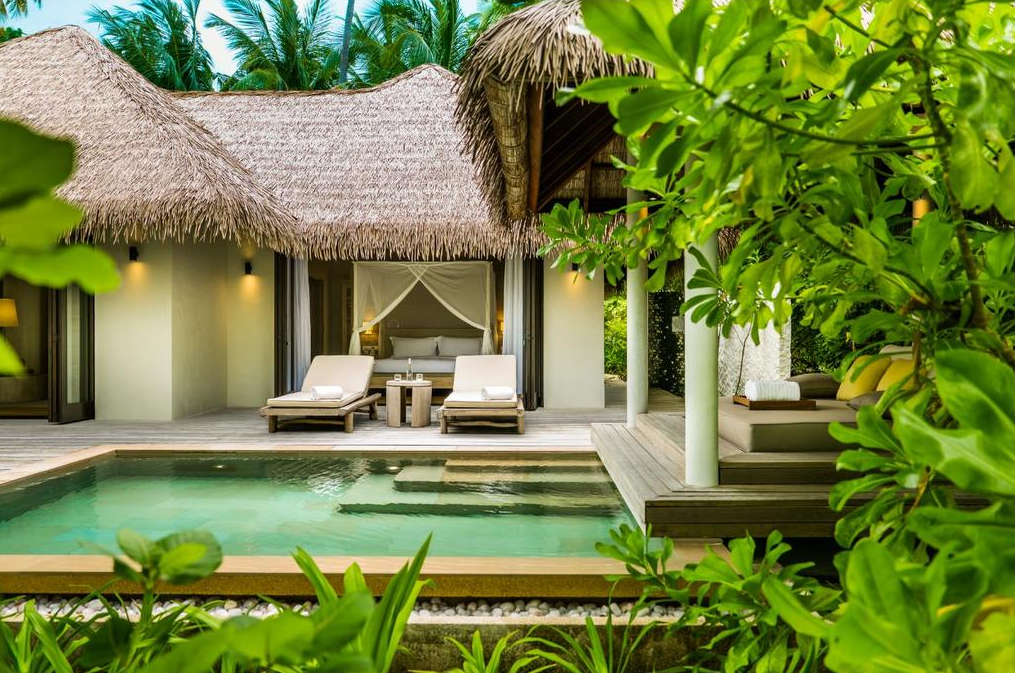 沙滩泳池套房-Beach Suites with pool 房型图片及房间装修风格(玛丽富士 COMO Maalifushi)海岛马尔代夫 