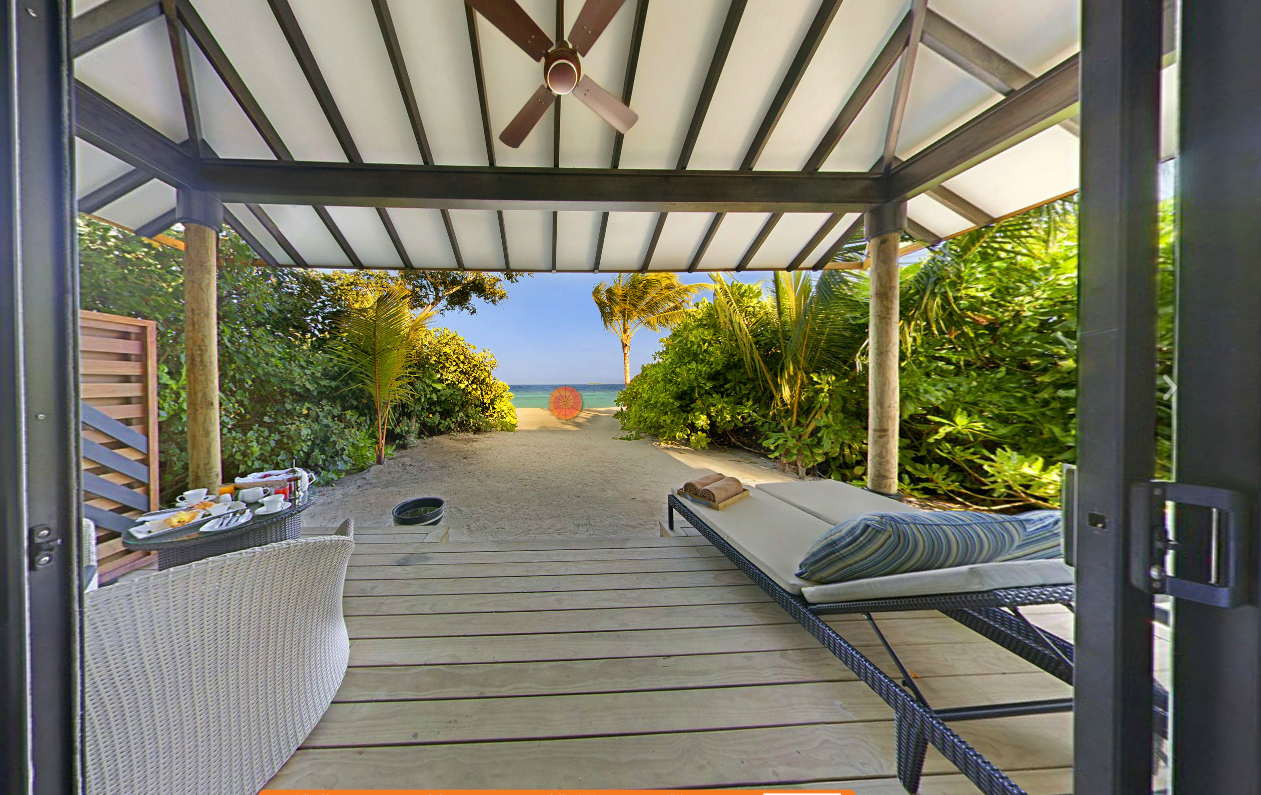 房型内部设施图片参考，如无边泳池与电视及音响， 豪华海滩别墅-Deluxe Beach Villa maldievs(阿玛瑞|豪沃达 Amari Havodda Maldives) 