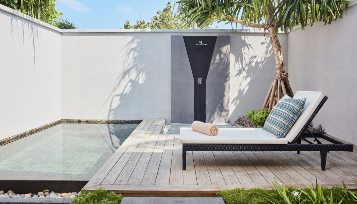 房型内部设施图片参考，如无边泳池与电视及音响， 私人泳池别墅-Private Pool Villa maldievs(阿玛瑞|豪沃达 Amari Havodda Maldives) 