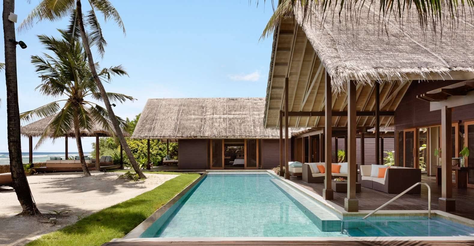 房型内部设施图片参考，如无边泳池与电视及音响， 豪华拿路泳池总统别墅-Grand Villa Laalu with Pool maldievs(香格里拉|薇宁姬莉岛 Shangri-La s Villingili Resort and Spa Maldives) 