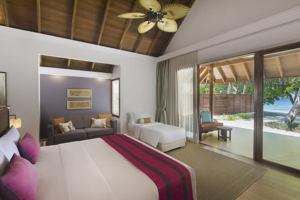 房型内部设施图片参考，如无边泳池与电视及音响， 带游泳池的沙滩别墅-Beach Villa with Pool maldievs(都喜天阙 Dusit Thani) 