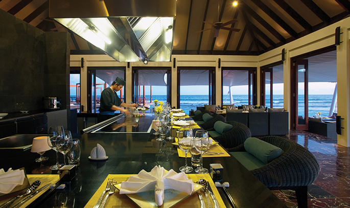 Teppanyaki Grill dining美食的图片集（  ），印度洋三大明珠马尔代夫,AKM卡尼富士岛 Atmosphere Kanifushi Maldives