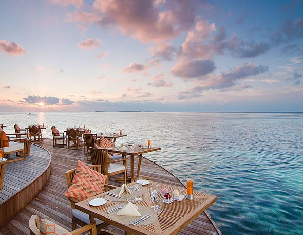 Muraka dining美食的图片集（ 海鲜、牛肉、葡萄酒 ），印度洋三大明珠马尔代夫,蜜莉喜岛 Mirihi Island Resort