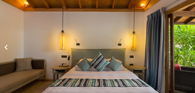 房型内部设施图片参考，如无边泳池与电视及音响， 非独栋海滩别墅-Adjoining Beach Villa maldievs(维拉曼豪(多) Vilamendhoo) 