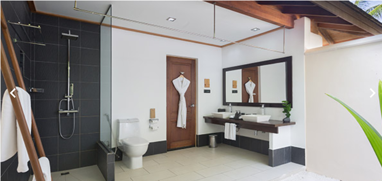 房型内部设施图片参考，如无边泳池与电视及音响， 独栋海滩别墅-Standalone Beach Villas maldievs(维拉曼豪(多) Vilamendhoo) 