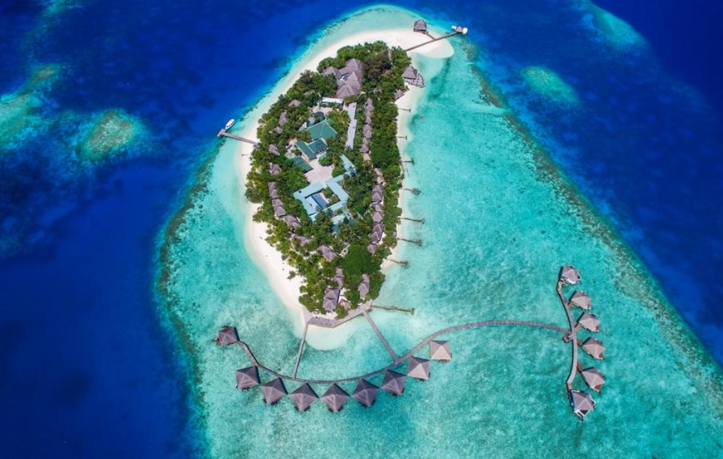  绚丽岛 Adaaran Rannalhi Club 鸟瞰地图birdview map清晰版 马尔代夫