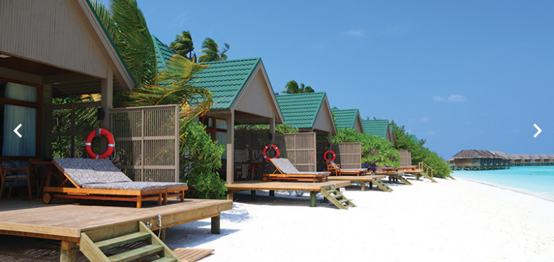 房型内部设施图片参考，如无边泳池与电视及音响， 滨水别墅-Water Front Villas maldievs(蜜月岛|美禄岛 Meeru Maldives) 