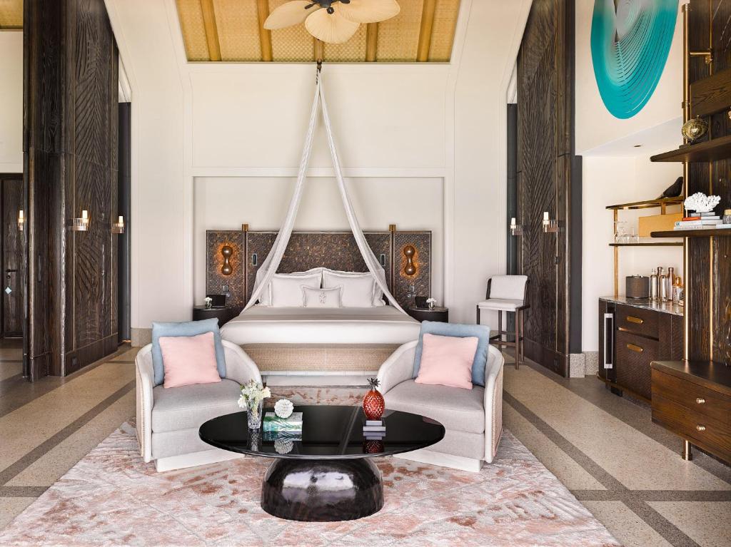 房型内部设施图片参考，如无边泳池与电视及音响， 日落水上泳池别墅-Sunset Water Villa With Pool maldievs(娇丽岛 Joali Maldives) 