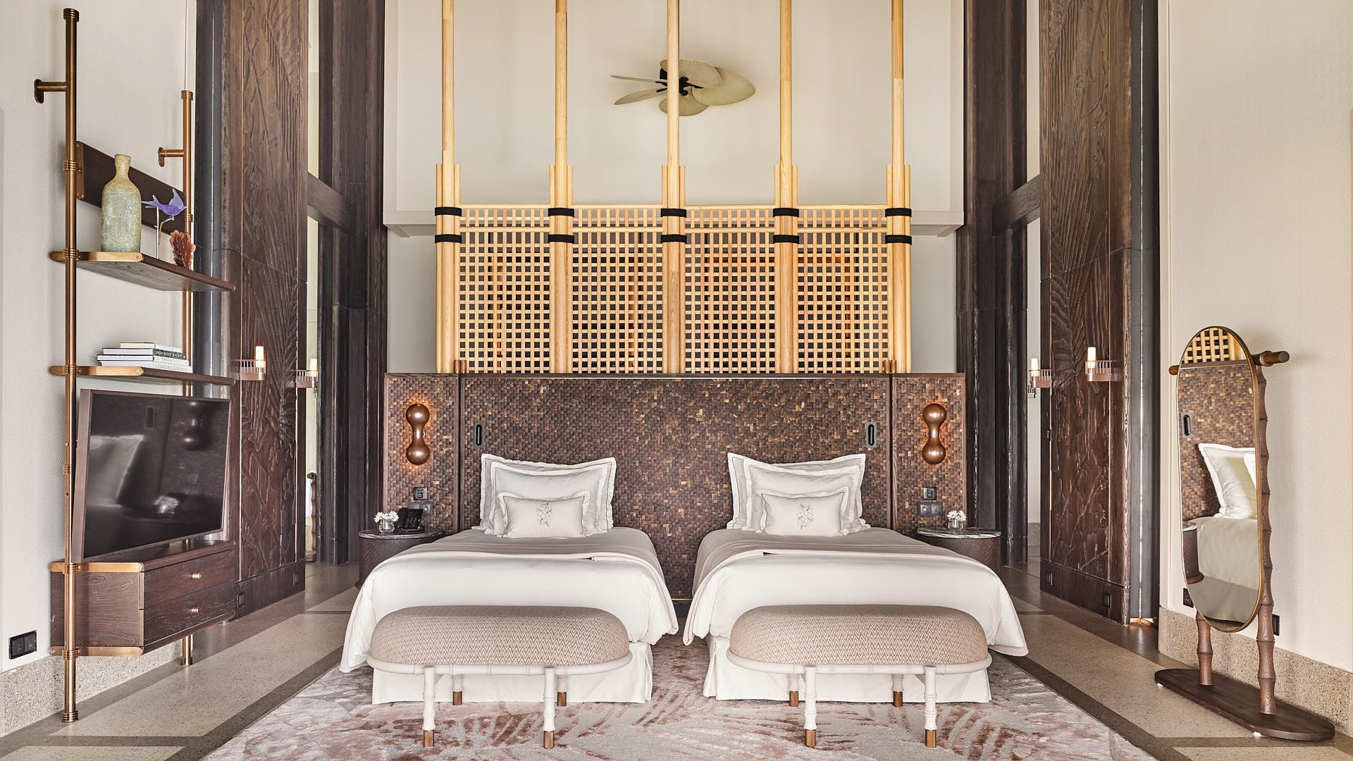 房型内部设施图片参考，如无边泳池与电视及音响， 带双泳池的三卧室海洋住宅-Three Bedrooms Ocean Residence With 2 Pools maldievs(娇丽岛 Joali Maldives) 