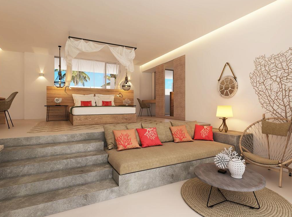 King Beach Suite-国王海滩套房（双卧）  房型图片及房间装修风格(伊露薇丽岛 Sun Aqua Iru Veli)海岛马尔代夫 