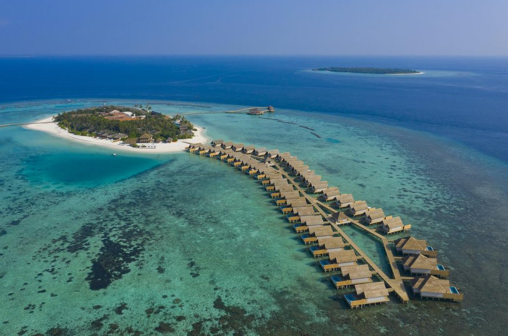  翡翠法鲁富士岛 Emerald Faarufushi Resort and Spa 鸟瞰地图birdview map清晰版 马尔代夫