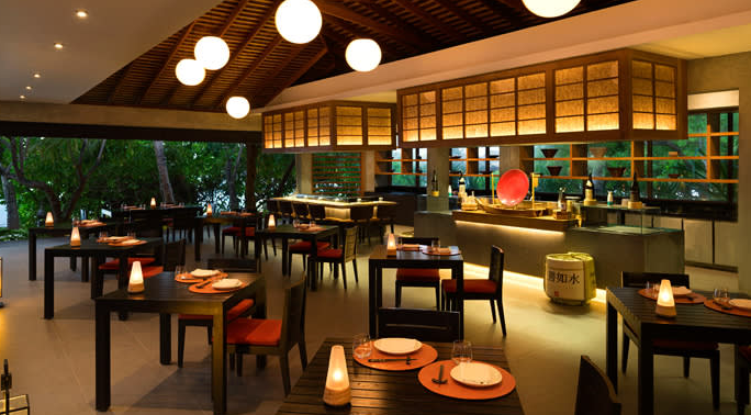 Origami（日本餐厅） dining美食的图片集（ 日本美食 ），印度洋三大明珠马尔代夫,娜拉杜岛 Naladhu Private Island Maldives