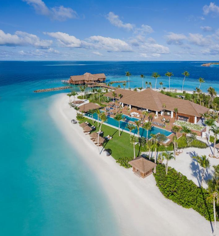 房型内部设施图片参考，如无边泳池与电视及音响， Ithaafushi Private Island-伊塔富士私人岛  maldievs(华尔道夫.伊塔富士岛|希尔顿 Waldorf Astoria Maldives Ithaafushi) 