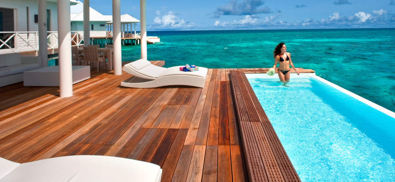 房型内部设施图片参考，如无边泳池与电视及音响， Two Bedroom Water Villas-双卧室水上别墅 maldievs(钻石泰达芙士岛 Diamonds Thudufushi) 