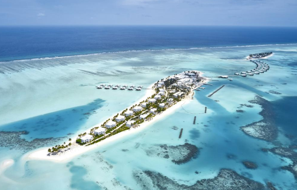  悦宜湾珊瑚岛酒店 Hotel Riu Atoll 鸟瞰地图birdview map清晰版 马尔代夫