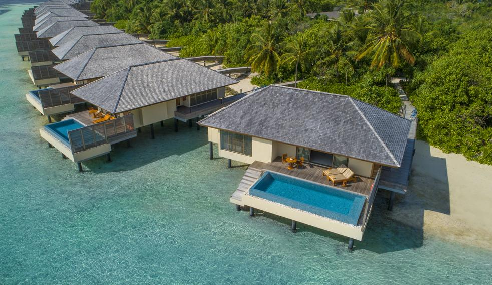 房型内部设施图片参考，如无边泳池与电视及音响， Luxury lagoon pool villa-豪华湖畔泳池别墅 maldievs(瑞喜敦迪鼓拉D岛 The Residence Maldives at Dhigurah) 