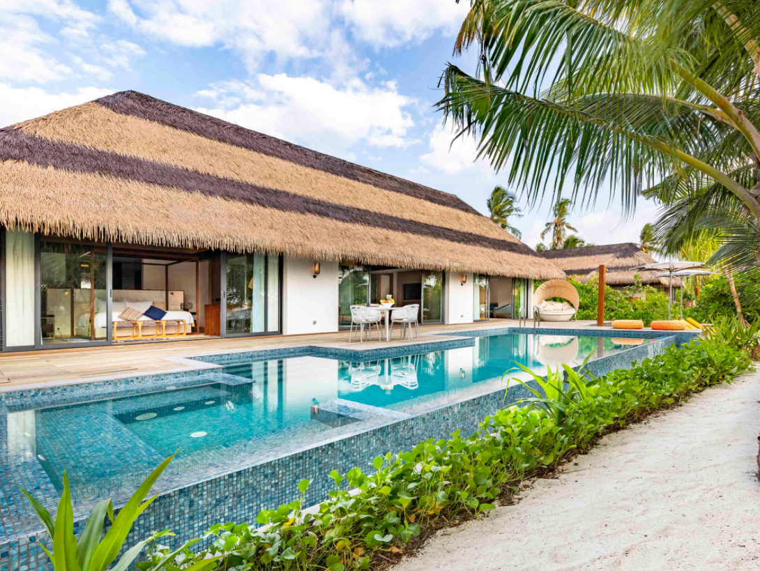 双卧沙滩泳池别墅-Two Bedroom Beach Pool Villa 房型图片及房间装修风格(铂尔曼马尔代夫 Pullman Maldives Maamutaa Resort)海岛马尔代夫 