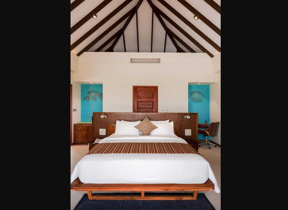 房型内部设施图片参考，如无边泳池与电视及音响， 沙滩别墅-Beach Villa maldievs(瓦露岛 VARU BY ATMOSPHERE) 