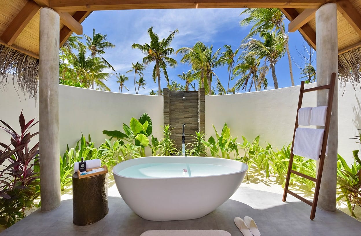 房型内部设施图片参考，如无边泳池与电视及音响， 泳池海滩别墅-Pool Beach Villa Sunrise/Sunset maldievs(富士法鲁岛 Fushifaru Maldives) 