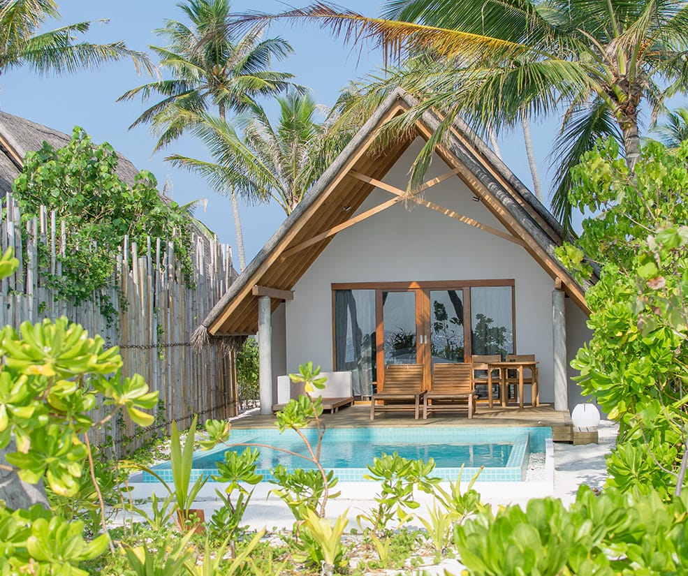 泳池海滩别墅-Pool Beach Villa Sunrise/Sunset 房型图片及房间装修风格(富士法鲁岛 Fushifaru Maldives)海岛马尔代夫 