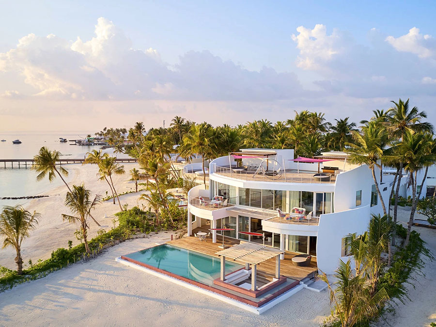 Three Bedroom Beach Retreat with Pool-三卧沙滩泳池隐居 房型图片及房间装修风格(卓美亚岛 Jumeirah Maldives Ohahali Island)海岛马尔代夫 