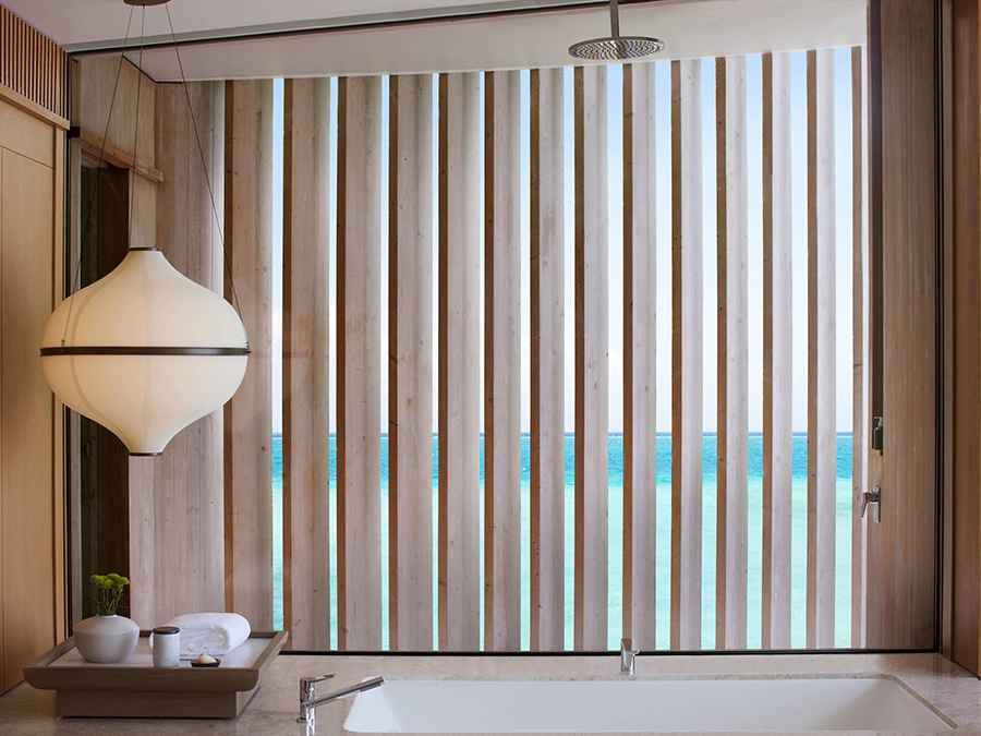 房型内部设施图片参考，如无边泳池与电视及音响， Ocean Pool Villa-海洋泳池别墅  maldievs(丽思卡尔顿 The Ritz Carlton Maldives) 