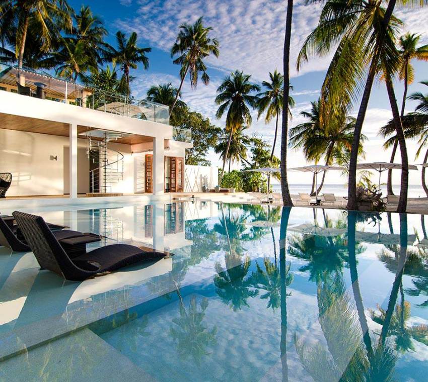 房型内部设施图片参考，如无边泳池与电视及音响， 阿米拉六卧室套房-Amilla Estate 6 Bedroom maldievs(阿米拉 Amilla Fushi) 