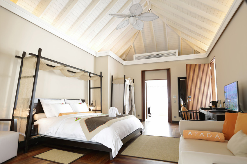 房型内部设施图片参考,如无边泳池与电视及音响, 花园别墅-Garden Villas/Island Villas maldievs(阿雅达岛 Ayada Maldives)