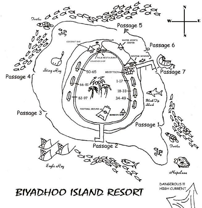 马尔代夫 白雅湖岛 Biyadhoo Island 平面地图查看