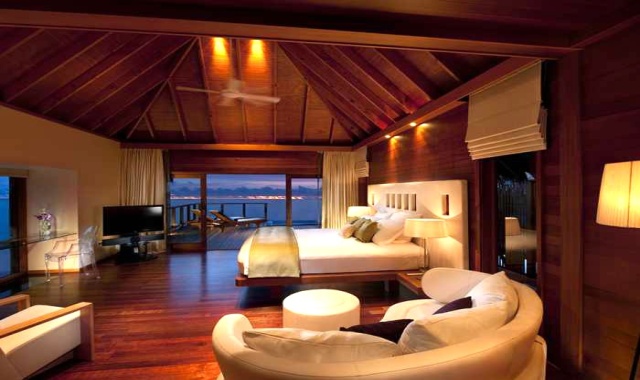 水上别墅-Water Villa 房型图片及房间装修风格(港丽|希尔顿·康莱德 Conrad Maldives Rangali)海岛马尔代夫 