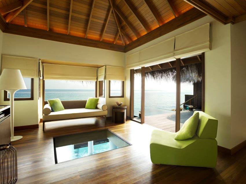 海洋水上别墅-Ocean bungalow with pool 房型图片及房间装修风格(芙花芬岛|胡花芬 Huvafen Fushi)海岛马尔代夫 