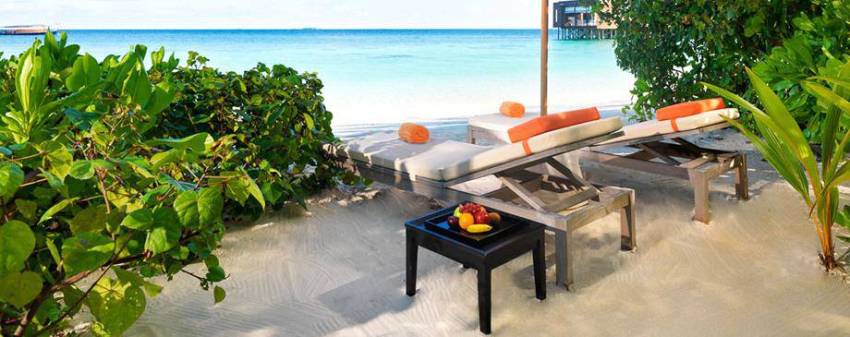 房型内部设施图片参考，如无边泳池与电视及音响， 海滩活力别墅-Beach Revive Villa with Private Pool maldievs(德瓦娜芙希 Dhevanafushi Maldives Luxury Resort) 