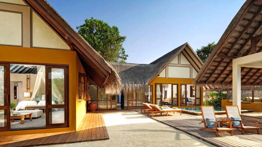 带泳池的双卧室家庭海滩屋-Two-Bedroom Family Beach Bungalow with Pool 房型图片及房间装修风格(大四季-兰达吉拉瓦鲁 Fourseasons Landaa Giraavaru)海岛马尔代夫 