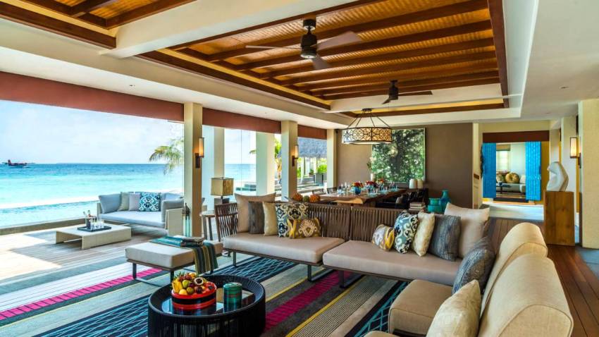 房型内部设施图片参考，如无边泳池与电视及音响， 三卧室兰达宅邸-Three-Bedroom Landaa Estate maldievs(大四季-兰达吉拉瓦鲁 Fourseasons Landaa Giraavaru) 