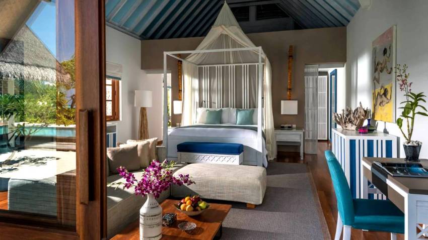 双卧室皇家海滩别墅-Two-Bedroom Royal Beach Villa 房型图片及房间装修风格(大四季-兰达吉拉瓦鲁 Fourseasons Landaa Giraavaru)海岛马尔代夫 