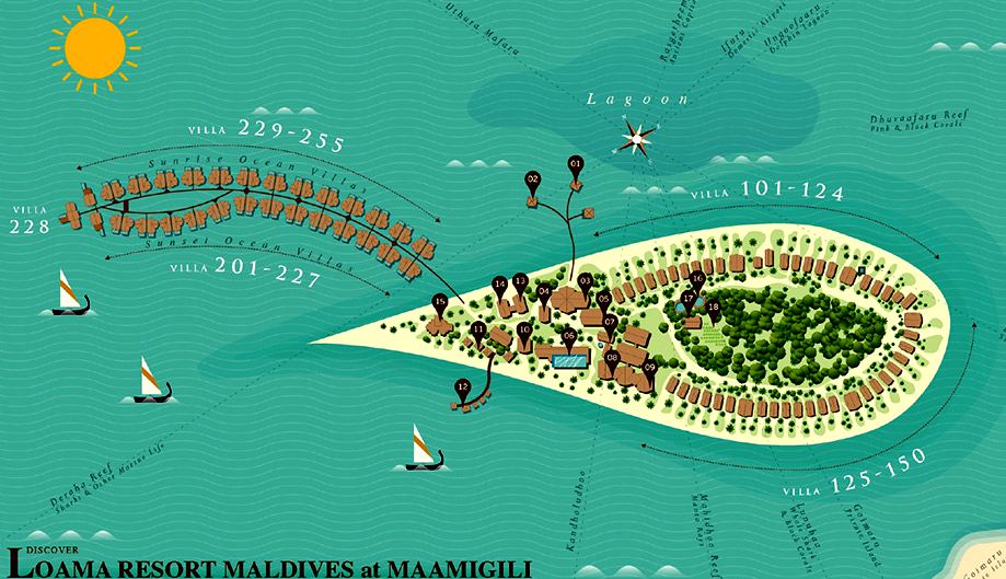 马尔代夫 洛马 Loama Maldives 平面地图查看