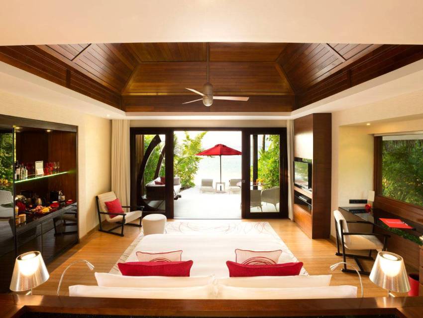 房型内部设施图片参考，如无边泳池与电视及音响， 沙滩别墅-Beach Villa maldievs(尼亚玛 Niyama Maldives) 