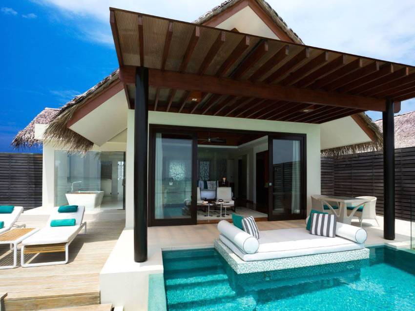 房型内部设施图片参考，如无边泳池与电视及音响， 海上泳池别墅-Water Pool Villa maldievs(尼亚玛 Niyama Maldives) 