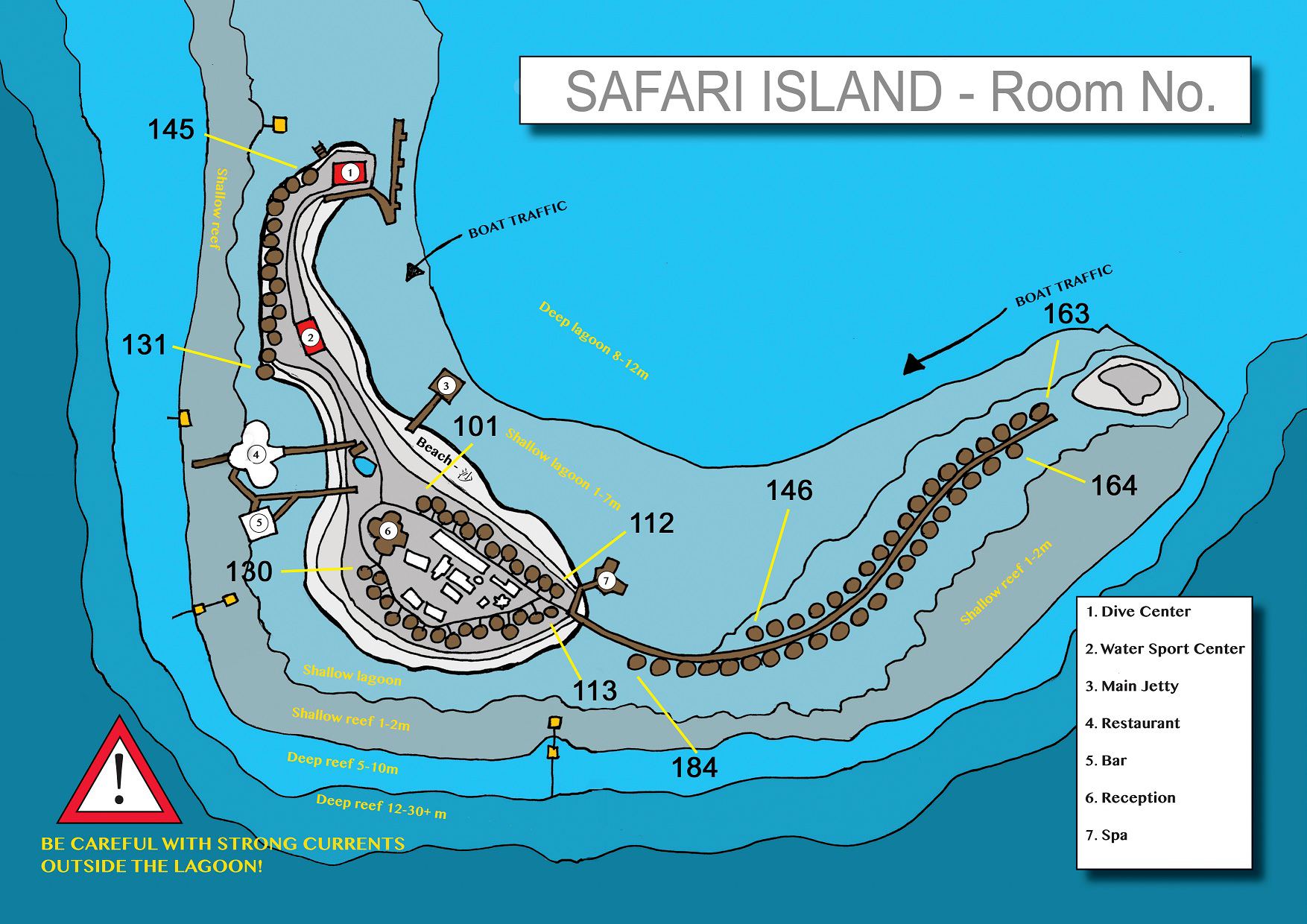 马尔代夫 萨芙莉岛 Safari Island 平面地图查看