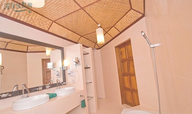 房型内部设施图片参考,如无边泳池与电视及音响, 水上小屋-Water Bungalow maldievs(萨芙莉岛 Safari Island)