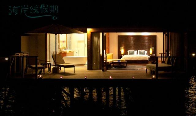 房型内部设施图片参考，如无边泳池与电视及音响， 水上别墅-Over Water Villa maldievs(蕉叶岛 Vakarufalhi Maldives) 