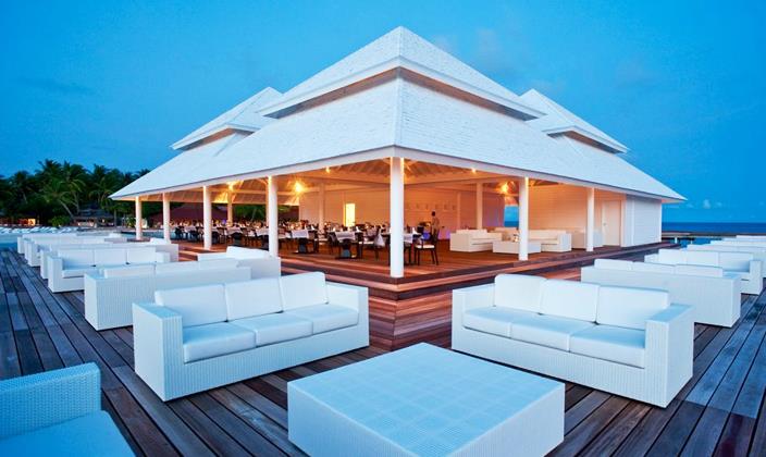 水屋餐厅--Water Villas Restaurant dining美食的图片集（ 意大利美食 ），印度洋三大明珠马尔代夫,钻石阿莎格岛 Diamonds Athuruga