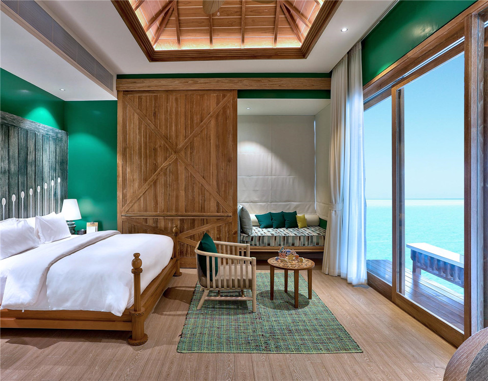 Overwater Villa-水上别墅 房型图片及房间装修风格(十字路口希尔顿 SAii crossroads hilton saii resorts)海岛马尔代夫 